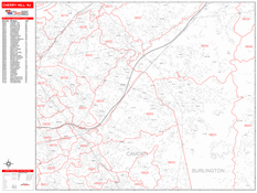 Cherry Hill Digital Map Red Line Style